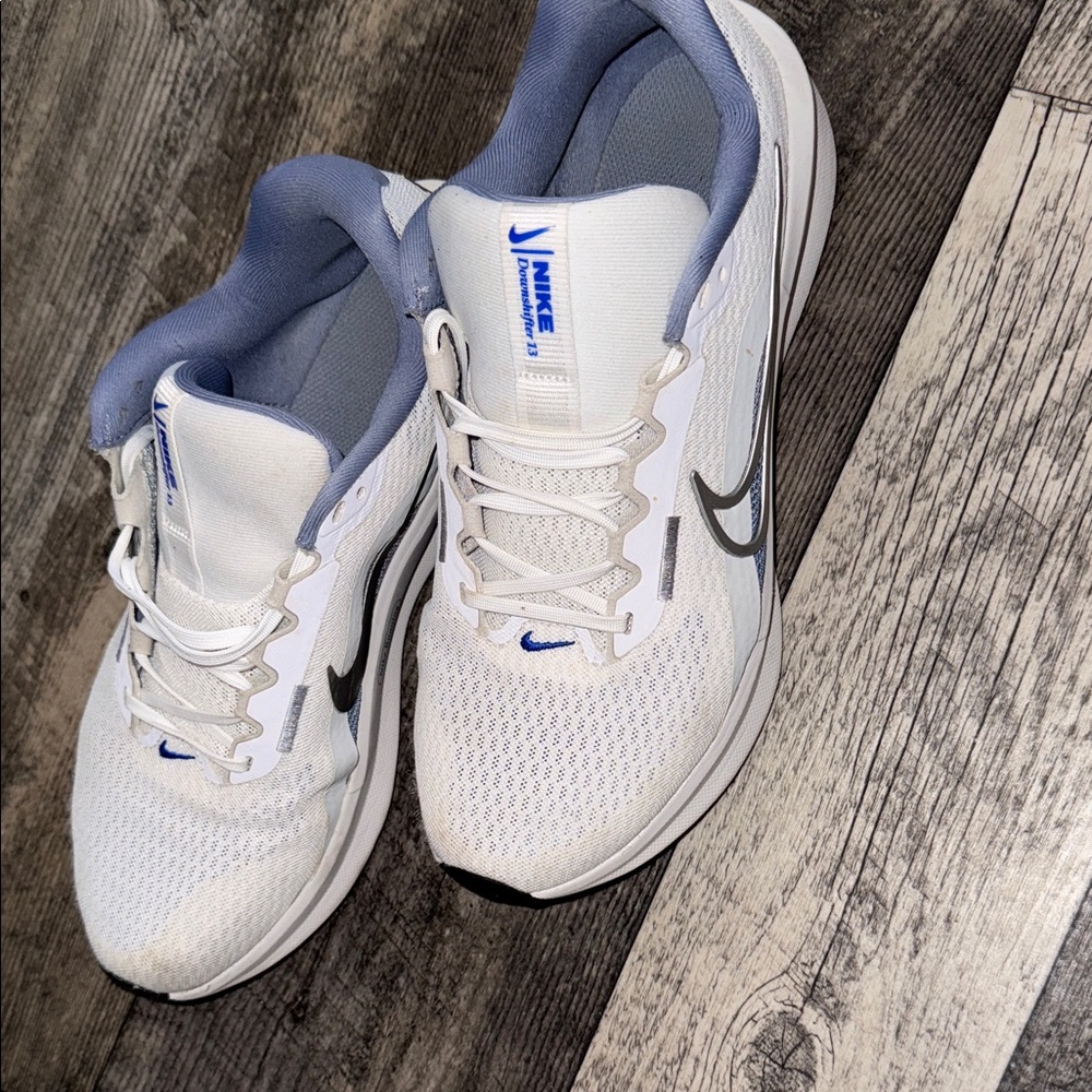 Nike White and Gray Running Shoes